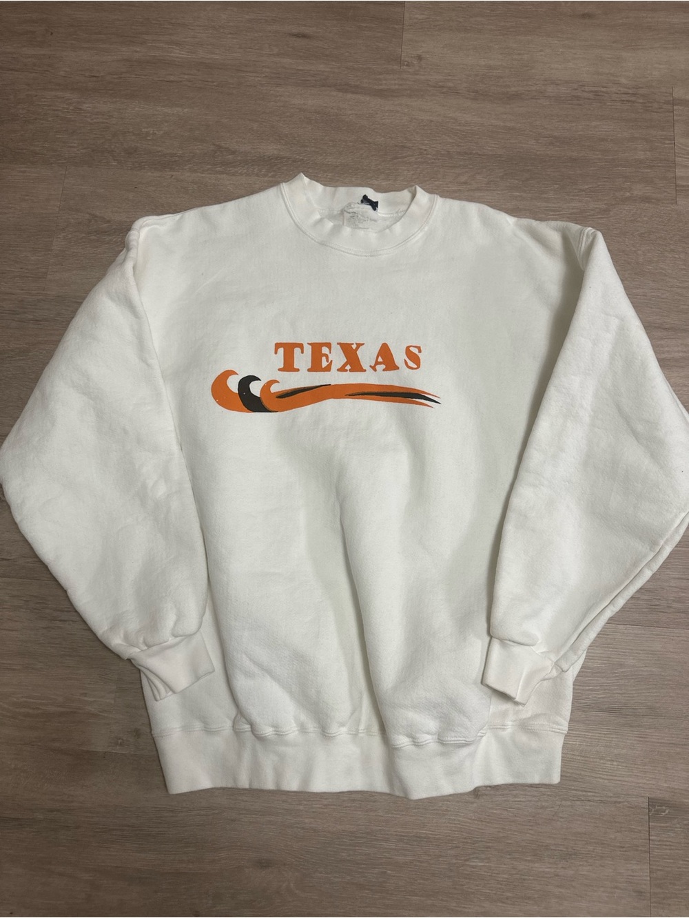 Classic Vintage Texas White Crewneck Sweatshirt Sz XL